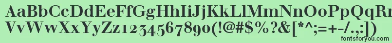 WalbaumBoldOldstyleFigures Font – Black Fonts on Green Background