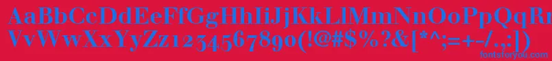 WalbaumBoldOldstyleFigures Font – Blue Fonts on Red Background