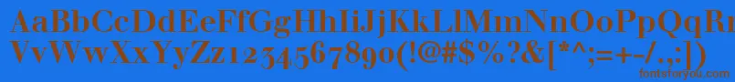 WalbaumBoldOldstyleFigures Font – Brown Fonts on Blue Background