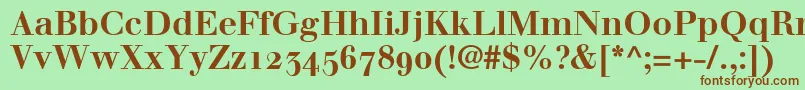 WalbaumBoldOldstyleFigures Font – Brown Fonts on Green Background