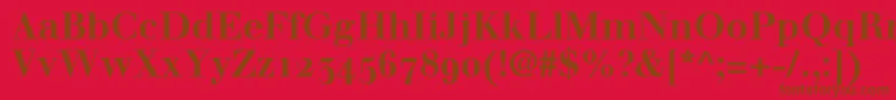 WalbaumBoldOldstyleFigures Font – Brown Fonts on Red Background