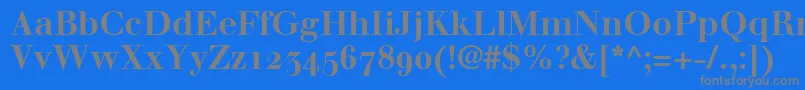 WalbaumBoldOldstyleFigures Font – Gray Fonts on Blue Background