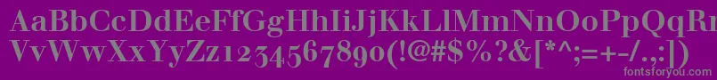 WalbaumBoldOldstyleFigures Font – Gray Fonts on Purple Background