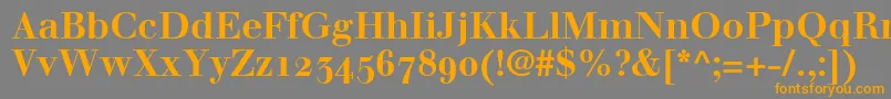 WalbaumBoldOldstyleFigures Font – Orange Fonts on Gray Background