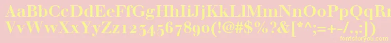 WalbaumBoldOldstyleFigures Font – Yellow Fonts on Pink Background