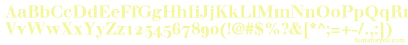 Шрифт WalbaumBoldOldstyleFigures – жёлтые шрифты