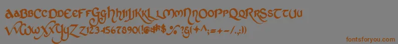 fuente StCharles – Fuentes Marrones Sobre Fondo Gris