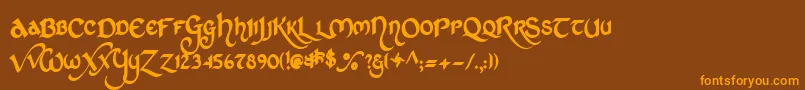 fuente StCharles – Fuentes Naranjas Sobre Fondo Marrón