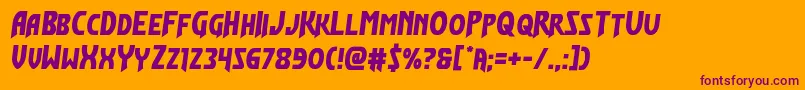 Flashrogershalfital Font – Purple Fonts on Orange Background