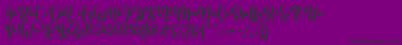 FitamintScript-Schriftart – Schwarze Schriften auf violettem Hintergrund