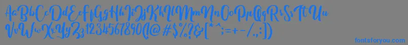 fuente FitamintScript – Fuentes Azules Sobre Fondo Gris