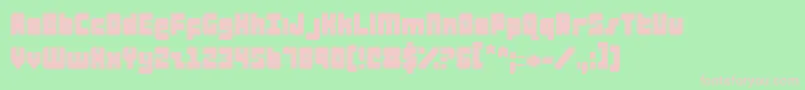 AlphaTaurus Font – Pink Fonts on Green Background