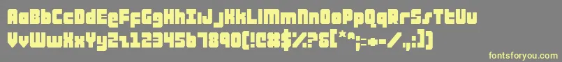 AlphaTaurus Font – Yellow Fonts on Gray Background