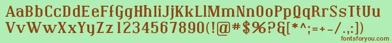 CovingtonExpBold Font – Brown Fonts on Green Background