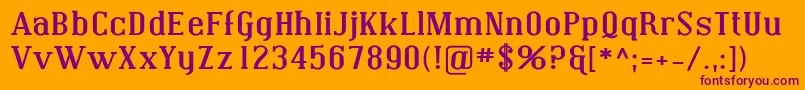 CovingtonExpBold Font – Purple Fonts on Orange Background