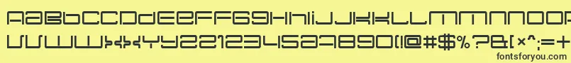 NecPlusUltra Font – Black Fonts on Yellow Background