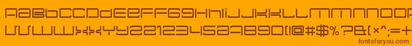 NecPlusUltra Font – Brown Fonts on Orange Background