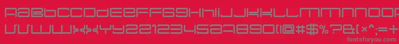 フォントNecPlusUltra – 赤い背景に灰色の文字