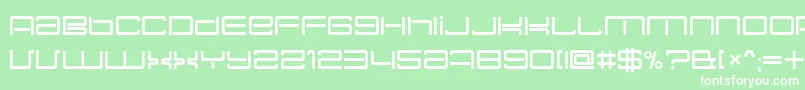 フォントNecPlusUltra – 緑の背景に白い文字