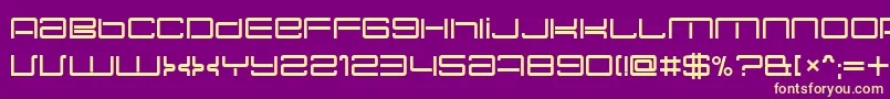 フォントNecPlusUltra – 紫の背景に黄色のフォント