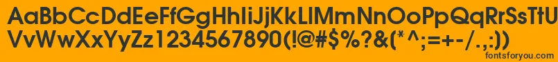 AgavalancheBold Font – Black Fonts on Orange Background