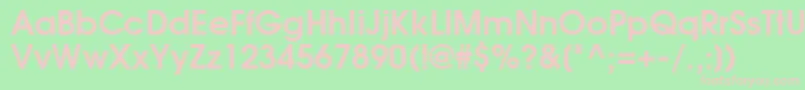 AgavalancheBold Font – Pink Fonts on Green Background