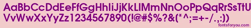 AgavalancheBold Font – Purple Fonts on Pink Background