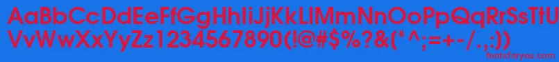 AgavalancheBold Font – Red Fonts on Blue Background