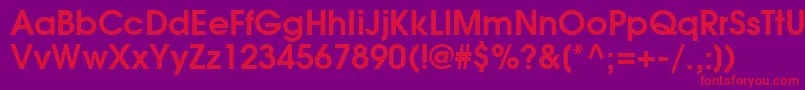 AgavalancheBold Font – Red Fonts on Purple Background