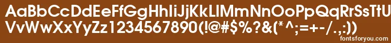 Шрифт AgavalancheBold – белые шрифты на коричневом фоне