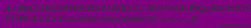 BloodCrowItalic-Schriftart – Schwarze Schriften auf violettem Hintergrund