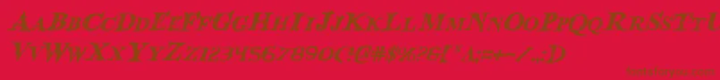 BloodCrowItalic Font – Brown Fonts on Red Background