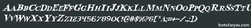 BloodCrowItalic Font – White Fonts on Black Background