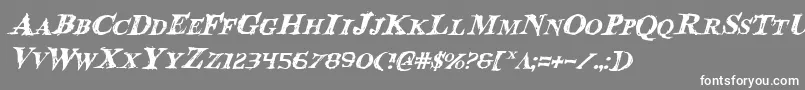 BloodCrowItalic Font – White Fonts on Gray Background