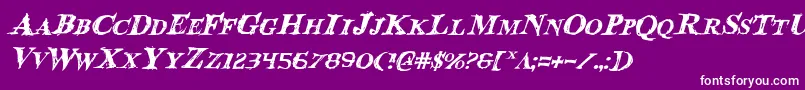 BloodCrowItalic Font – White Fonts on Purple Background