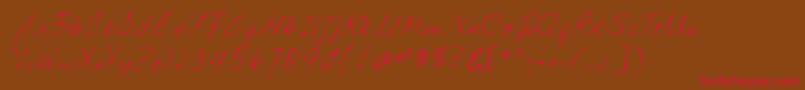 Lehn035 Font – Red Fonts on Brown Background