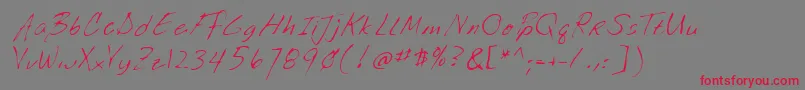 Lehn035-Schriftart – Rote Schriften auf grauem Hintergrund