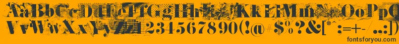 JandaRage Font – Black Fonts on Orange Background