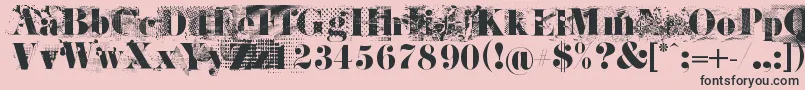 JandaRage-Schriftart – Schwarze Schriften auf rosa Hintergrund