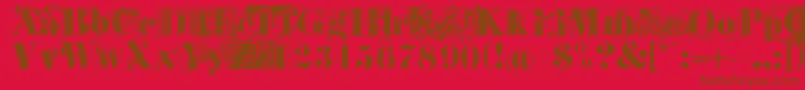 JandaRage Font – Brown Fonts on Red Background