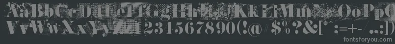 JandaRage Font – Gray Fonts on Black Background