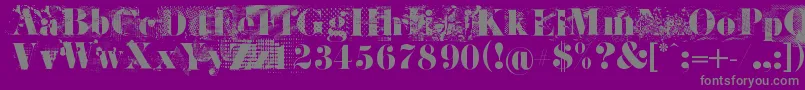 Шрифт JandaRage – серые шрифты на фиолетовом фоне