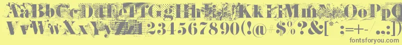 JandaRage Font – Gray Fonts on Yellow Background