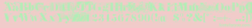 JandaRage Font – Green Fonts on Pink Background