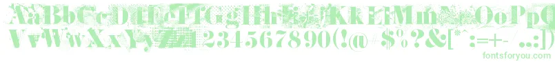 Fonte JandaRage – fontes verdes em um fundo branco