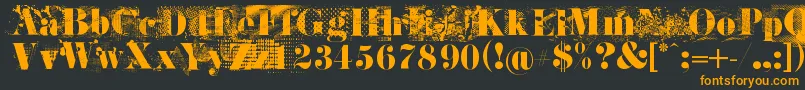 Шрифт JandaRage – оранжевые шрифты на чёрном фоне