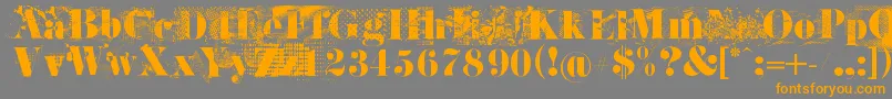 JandaRage Font – Orange Fonts on Gray Background