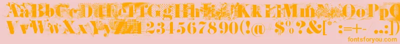 JandaRage Font – Orange Fonts on Pink Background