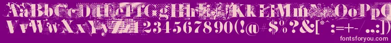 JandaRage Font – Pink Fonts on Purple Background