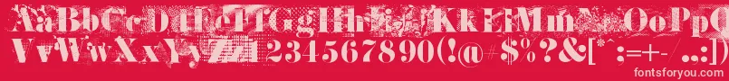 JandaRage Font – Pink Fonts on Red Background